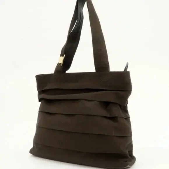 💎✨Beautiful✨💎Authentic Ferragamo Vara Logo Canvas Tote Bag Shoulder Bag Brown - Picture 3 of 15